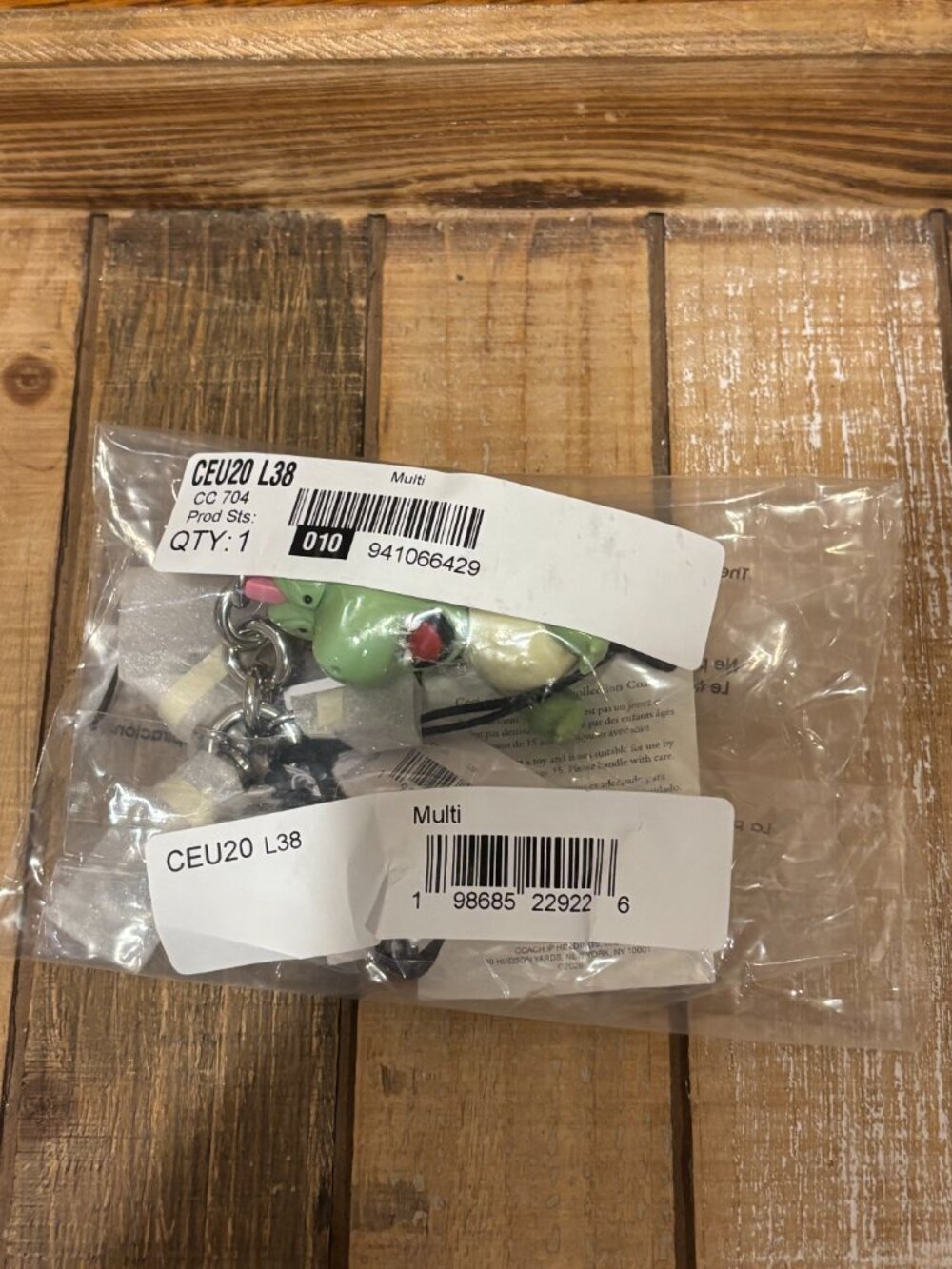 Coach x Brain Dead Vinyl Darby Dino Bag Charm | CEU20 NWT - Picture 8 of 9